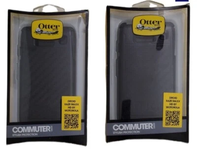 2-PACK Otterbox Commuter Hard Case Cover -  Motorola Droid Razr Maxx HD Black  - Image 1 of 4