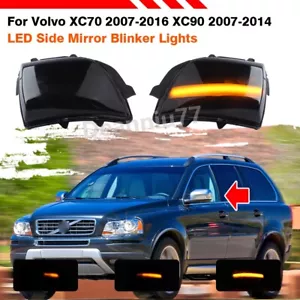 Fit Volvo XC90 2007-14 XC70 06-16 LED Indicatore Specchio Laterale Squenziale - Foto 1 di 6