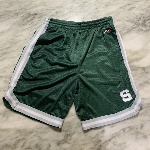 Vintage Pro Player Michigan State Spartans Mesh Basketball Shorts Size M ~ Used Cover