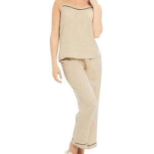 Womens Beidge Summer Travel 2pc Set Trousers Redtag Ladies Top Plus Size 10-20 - Picture 1 of 18