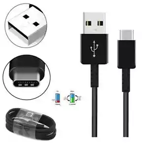 1m Beats Powerbeats Pro Auricolari RICAMBIO USB CAVO RICARICA / PIOMBO NERO - Foto 1 di 7