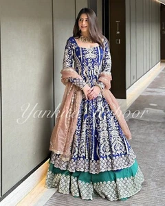 LEHNGA CHOLI PARTY WEAR PAKISTANI LEHNGA DESIGNER INDIAN WEDDING READYMADE EID - Picture 1 of 6