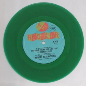 MENTAL AS ANYTHING Rare 1979 Aust Only 7" OOP Green Wax Single "Possible Theme" - Picture 1 of 2