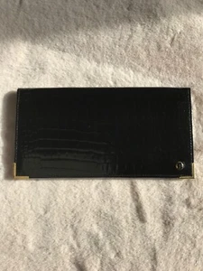 NWOT Vintage (Pre-1990) Alfred Dunhill Black Patent Crocodile Leather Wallet - Picture 1 of 5