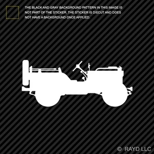 (2x) WWII US Army Willys Sticker Die Cut Decal Self Adhesive Vinyl - Picture 1 of 1