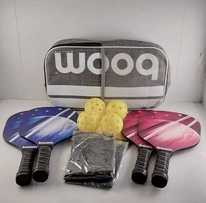 Boom Moments Pickleball Paddel Set 13-teilig Premium Holz mit Tragetasche - Bild 1 von 6