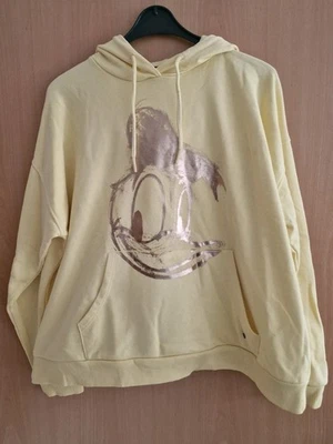 C&A Damen Pullover Hoodie mit Kapuze Donald Duck Disney Gelb Oversize Gr. M - Bild 1 von 4