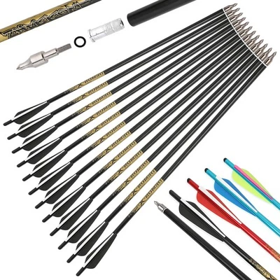 Crossbow Bolts Aluminum Arrows 20in 22in Vanes Crossbow Hunting Archery Shooting - Image 1 of 4