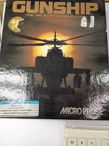 Gunship: The Helicopter Simulation 1986 Big Box PC Game Micro Prose - Picture 1 of 7