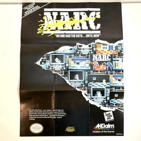 NARC Nintendo Nes Rare Poster Nice Authentic Fast Shipping Insert 