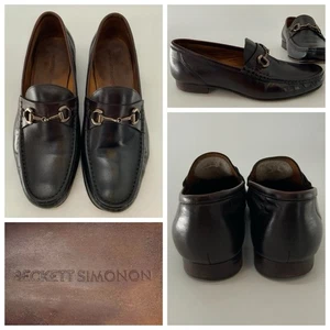 Beckett Simonon Horsebit Halbschuhe Herren Gr. Braune Leder Slipper 11,5 YGI I5S-9 - Bild 1 von 16