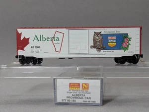 N Scale Micro Trains # 07700155 ALBERTA PROVINCIAL CAR 50' Box Car AB 1905 - Picture 1 of 10
