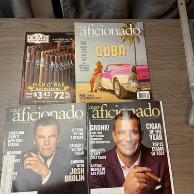 Cigar Aficionado Magazine Lot 2024 July/Aug, May/June, 2025 Jan/Feb & Cigar Int. Foto 1 de 4