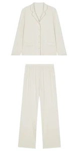 Neiwai Cotton Cozy Pajama Set Pristine Ivory/Cream Sz SM (US 2) MSRP $115 - Picture 1 of 12