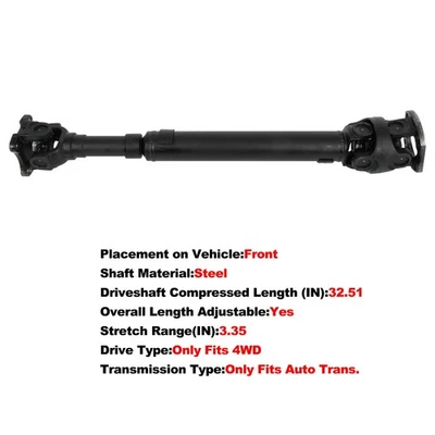 Conjunto de eje de transmisión delantero para Ram 3500 2014 2015 2016 2017 2018 L6 6,7 L 4x4 Foto 1 de 4