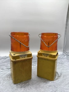 B565 Nissen Quickflash  – 2 Baustellenlampen Warnleuchten Gelb/Orange Ungetestet - Bild 1 von 10