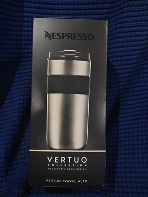 Nespresso Vertuo Travel M ug 小号银色金属 18 盎司。 瓶子 — 第 1/2 张图片