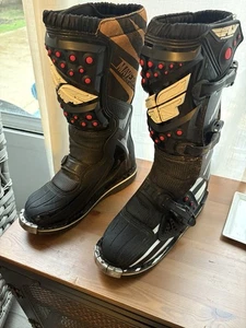 Fly Racing Adult Maverik Motocross Motorcycle Dirt Bike Black Boots Size US 6 - Picture 1 of 11