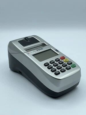 First Data FD50Ti Ethernet Dial Credit Debit Terminal No Power Supply Not Tested - Image 1 of 4