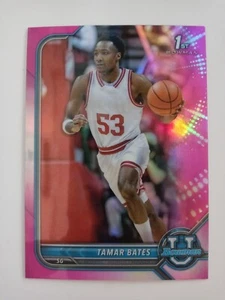 2021-22 Bowman U (Universidad) 1st Tamar Bates Pink Refractor # 39 - Imagen 1 de 2