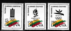 LITHUANIA Albertville Winter Olympics & Barcelona Summer Olympics MNH set - Picture 1 of 1