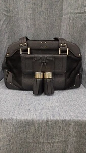 Luella Bernie Bowling Bag Black Bowler Style Satchel Leather Handbag RARE!! - Picture 1 of 24