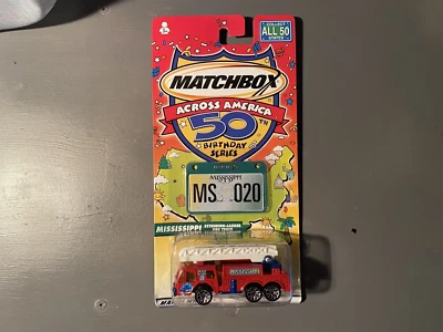 2001 Matchbox Across America 50th Birthday Series Mississippi Fire Truck - Image 1 of 4