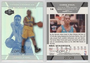 2007-08 Topps Co-Signers Silver Blue Foil /29 Chris Paul Tyson Chandler #14.1