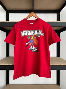 Vintage 90s Nike Basketball NBA Red T-shirt Youth Size L 14-16 years - Picture 1 of 14