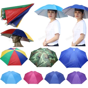 Sun Umbrella Hat Outdoor Golf Cap Foldable Head Cap Fishing Camping Headwear Hot - Picture 1 of 19