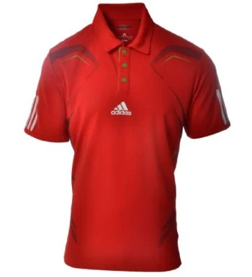 NWT Adidas Barricade Traditional Red Tennis Polo Shirt O04989 Andy Murray Small - Image 1 of 2