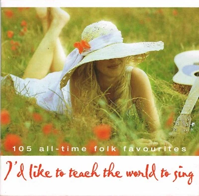 I'D LIKE TO TEACH THE WORLD TO SING - 105 folk favourites in box set of 5 CDs - Photo 1/2