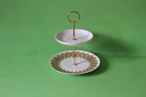 zauberhafte zweistöckige Etagere Teller Rosenthal Lotus Goldblatt 06245 - Picture 1 of 1