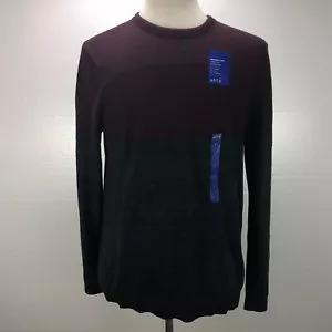 APT.9 L Multicolor Geometric Pullover Wool Blend Long Sleeve Casual Men Sweater - Picture 1 of 8