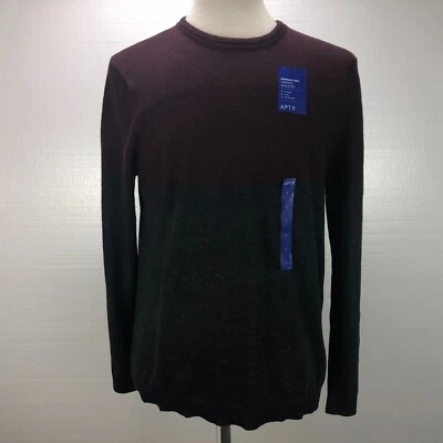 APT.9 L Multicolor Geometric Pullover Wool Blend Long Sleeve Casual Men Sweater - Image 1 of 4