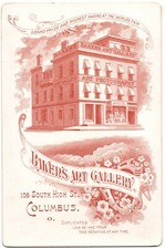 CIRCA 1890s CABINET CARD BAKERS STUDIO ON BACK HANDSOME MAN COLUMBUS OHIO