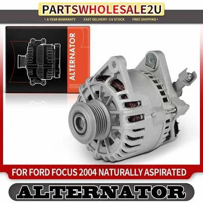 Alternador para Ford Focus 2004 L4 2,0 L 110 amperios 12 voltios CW polea de embrague de 6 ranuras Foto 1 de 4