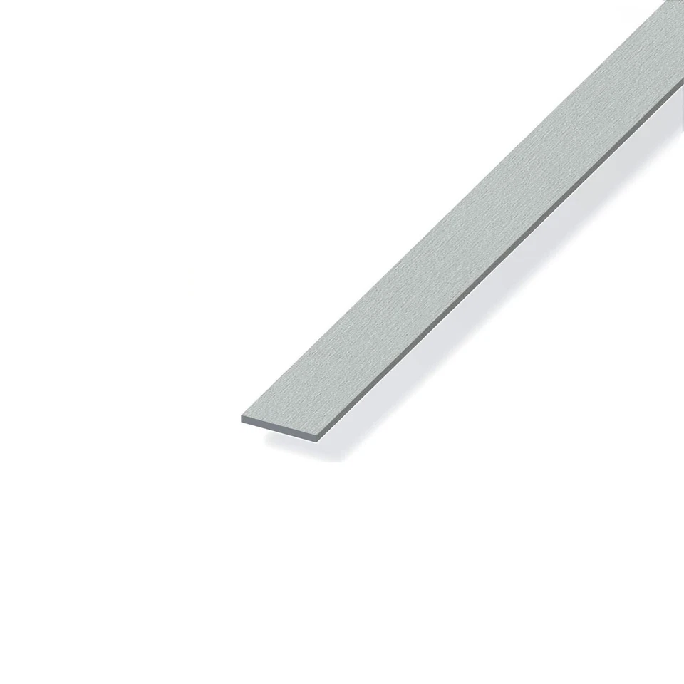 Profilo barra alluminio piatta in acciaio spazzolato 15 x 2 lunghezza 1 mt ALFER - Immagine 1 di 1