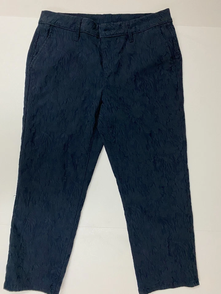 Simply Vera Wang Pants 6 womens blue floral straight chino classic - Image 1 of 4