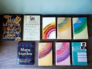 Posten 9 Maya Angelou Vintage Bücher Gedichte Vogel im Käfig versammelt Herz einer Frau - Bild 1 von 21