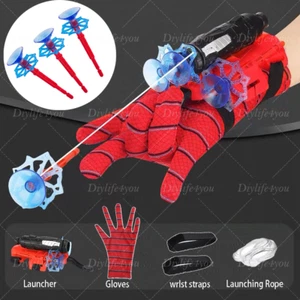 Kids SpiderMan Cosplay Costume Boys Tobey Maguire Outfit Jumpsuit Fancy Dress - Picture 1 of 26