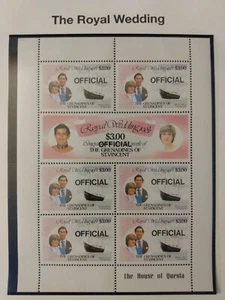 Princess Diana Royal Wedding, Mint Sheet, Grenadines, M/F/NH - Picture 1 of 1