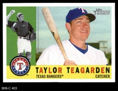 2009 Topps Heritage #403 Taylor Teagarden Rangers 8 - NM/MT - Image 1 of 2