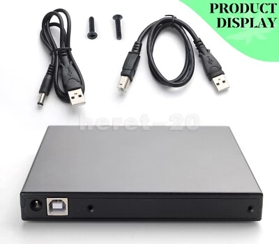 USB 2.0 Slim External Case Enclosure for 12.7mm IDE CD DVD ODD RW Burner Drive - Image 1 of 4