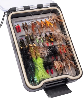 36 Pcs Fly Fishing Flies Kit, Hand Tied Trout Bass Fly Assortment with Fly Box - Image 1 of 4