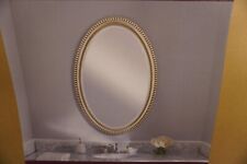 Framed Oval Vanity Mirror Champagne Finish 22 in w x 32 in h