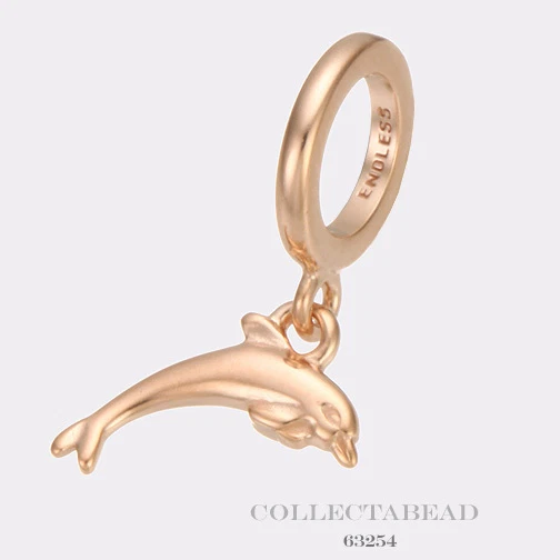 Authentic Endless Silver Rose Gold Plated Dolphin Rose Gold Bead 63254 - Image 1 of 1