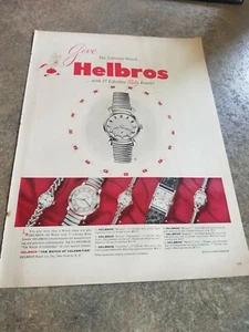 1953 Stampa Vintage Pubblicità Helbros Orologi a Vita - Foto 1 di 1