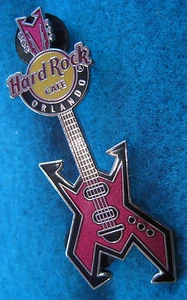 GUITARRA ORLANDO PINK & BLACK WARLOCK 2008 Hard Rock Café PIN LE - Imagen 1 de 1