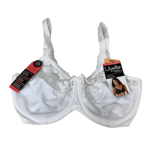 Lilyette Vollfigur Minimizer Bügel BH 34DD weiß Spitze 3 Hakenverschluss - Bild 1 von 5